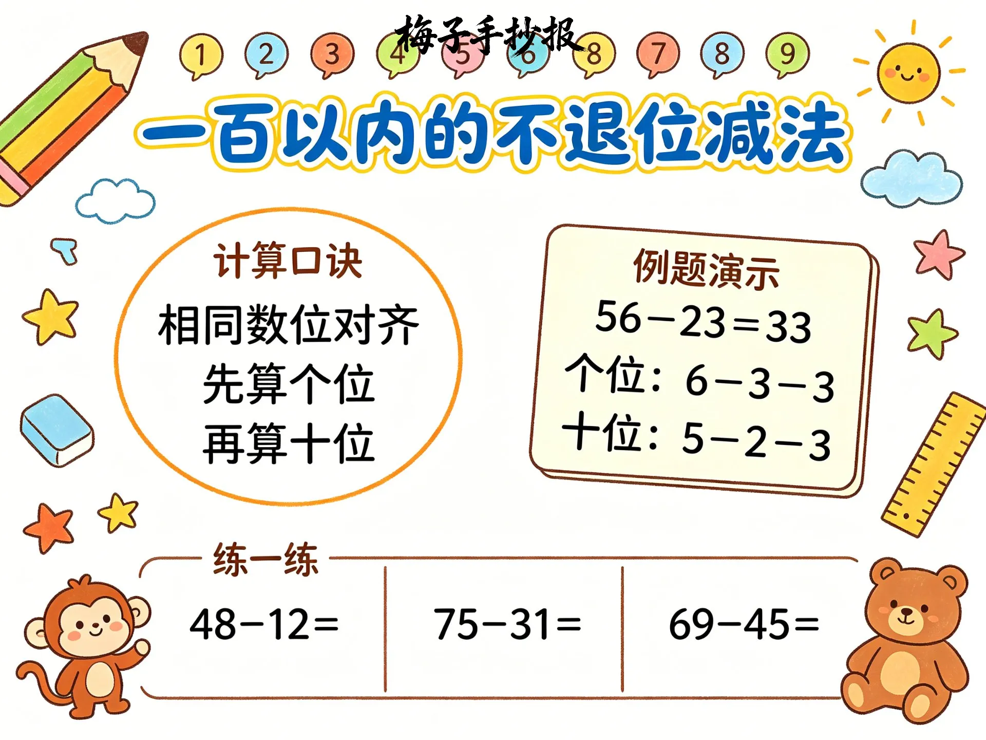 加减法手抄报