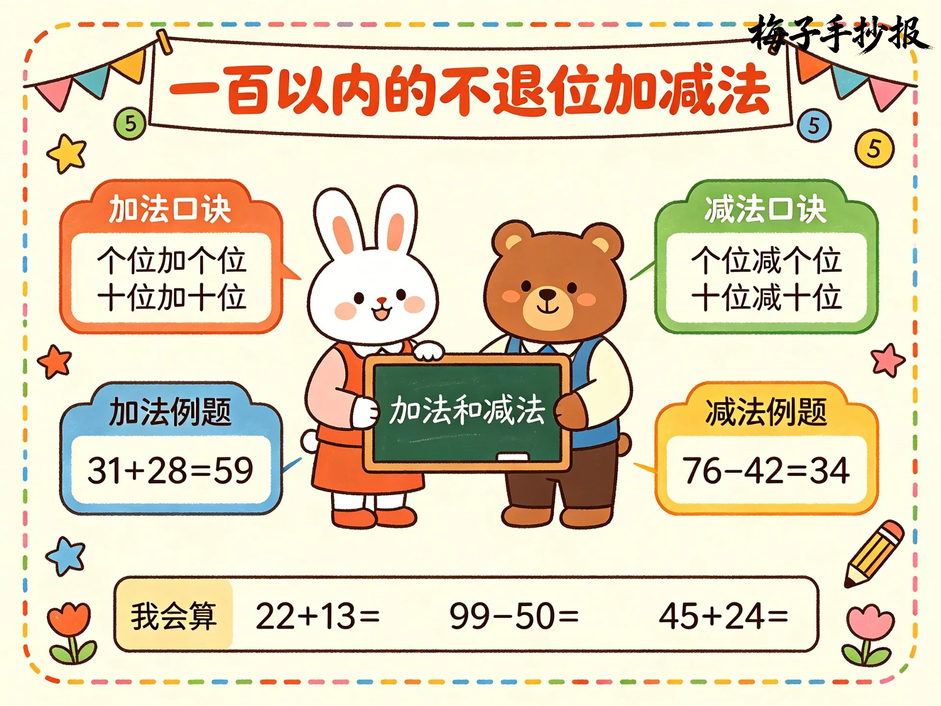 加减法手抄报