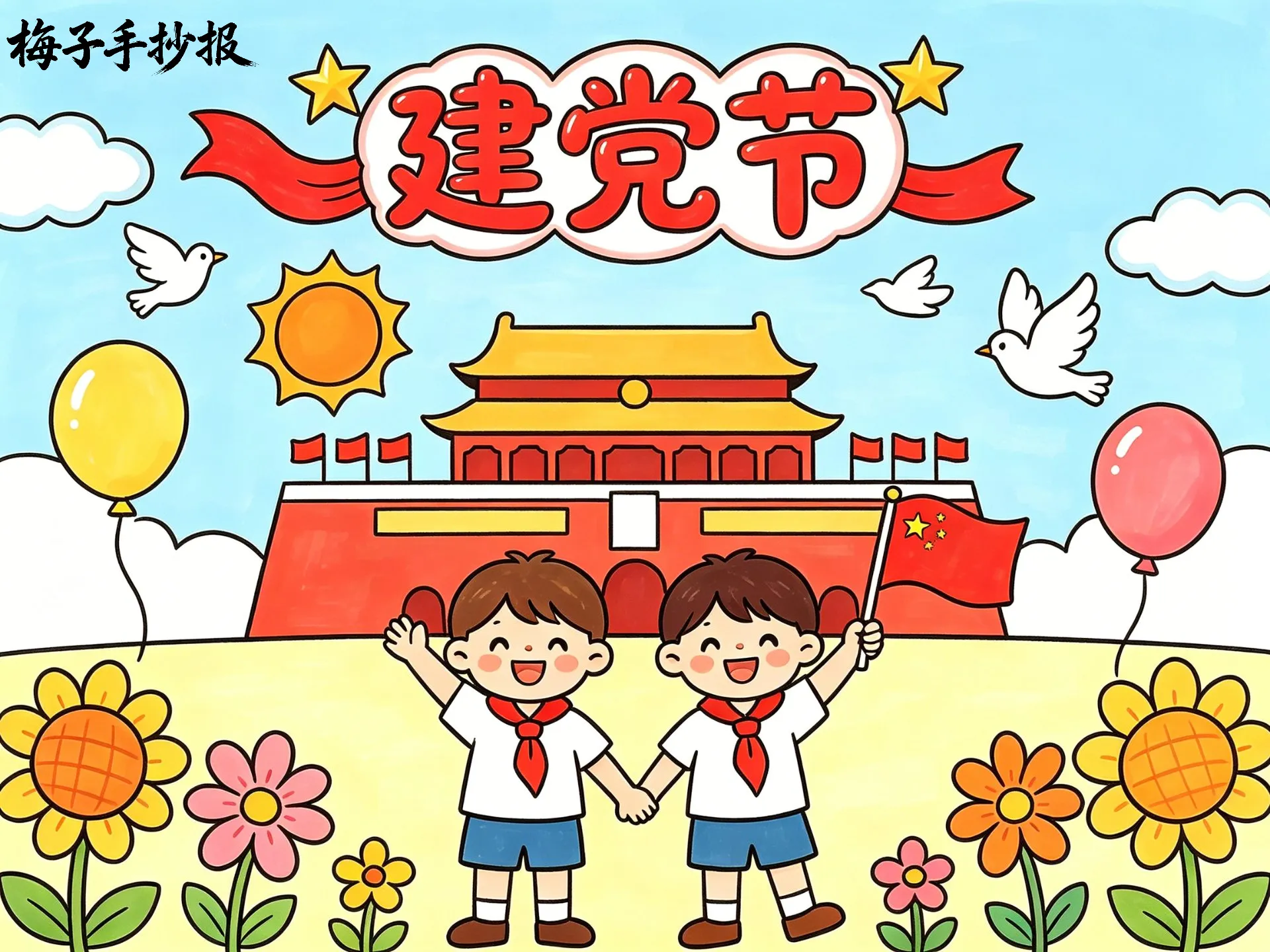 建党节手抄报