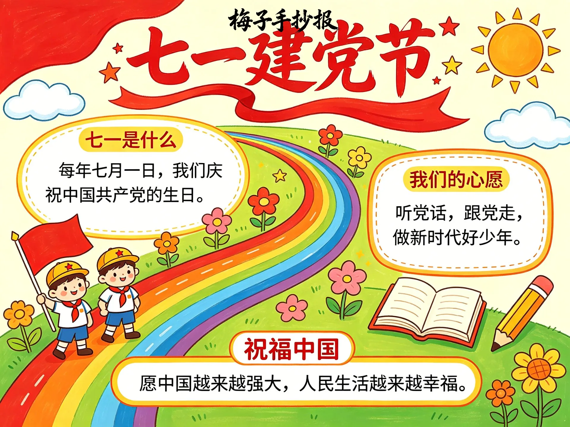 建党节手抄报