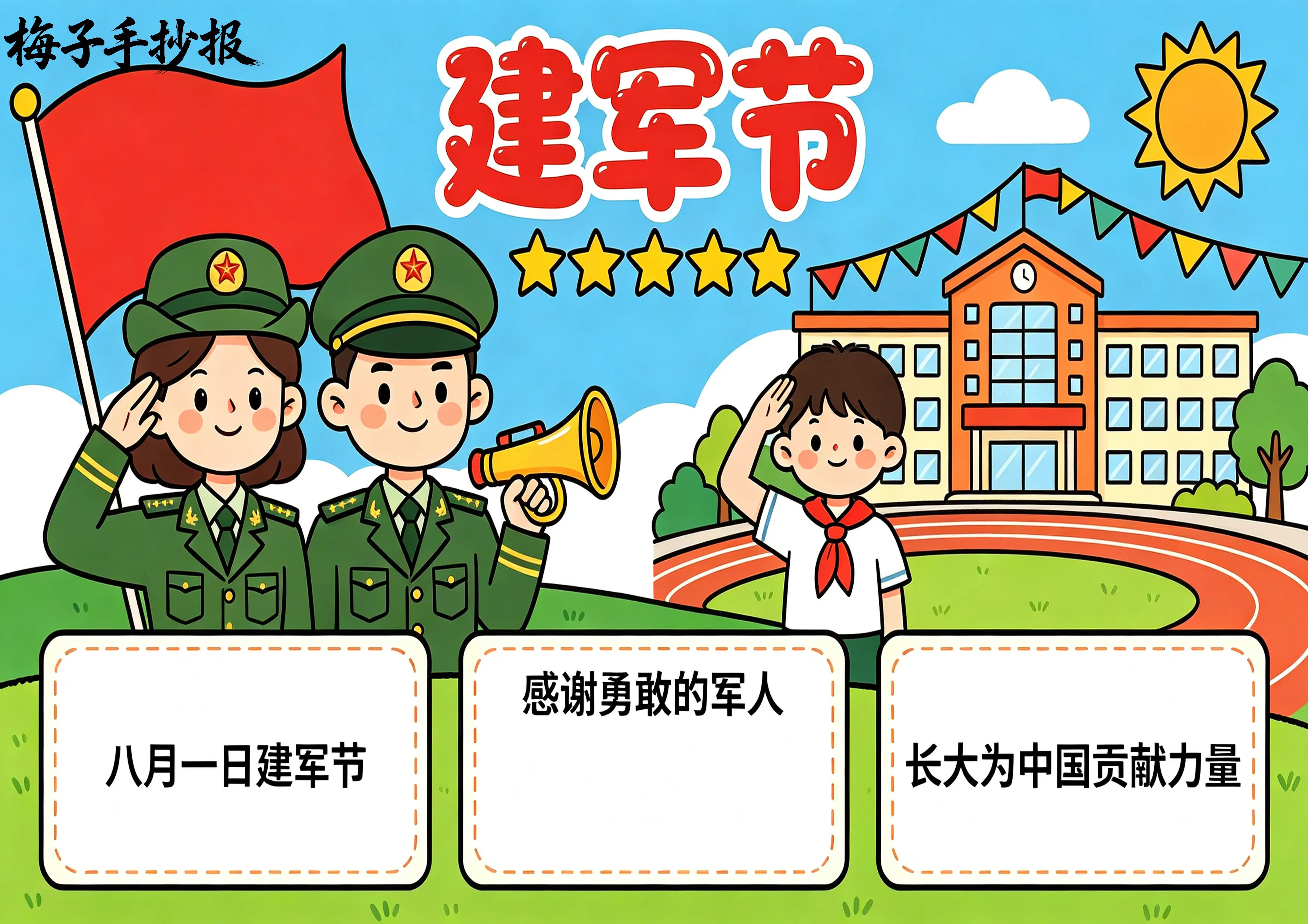 建军节手抄报
