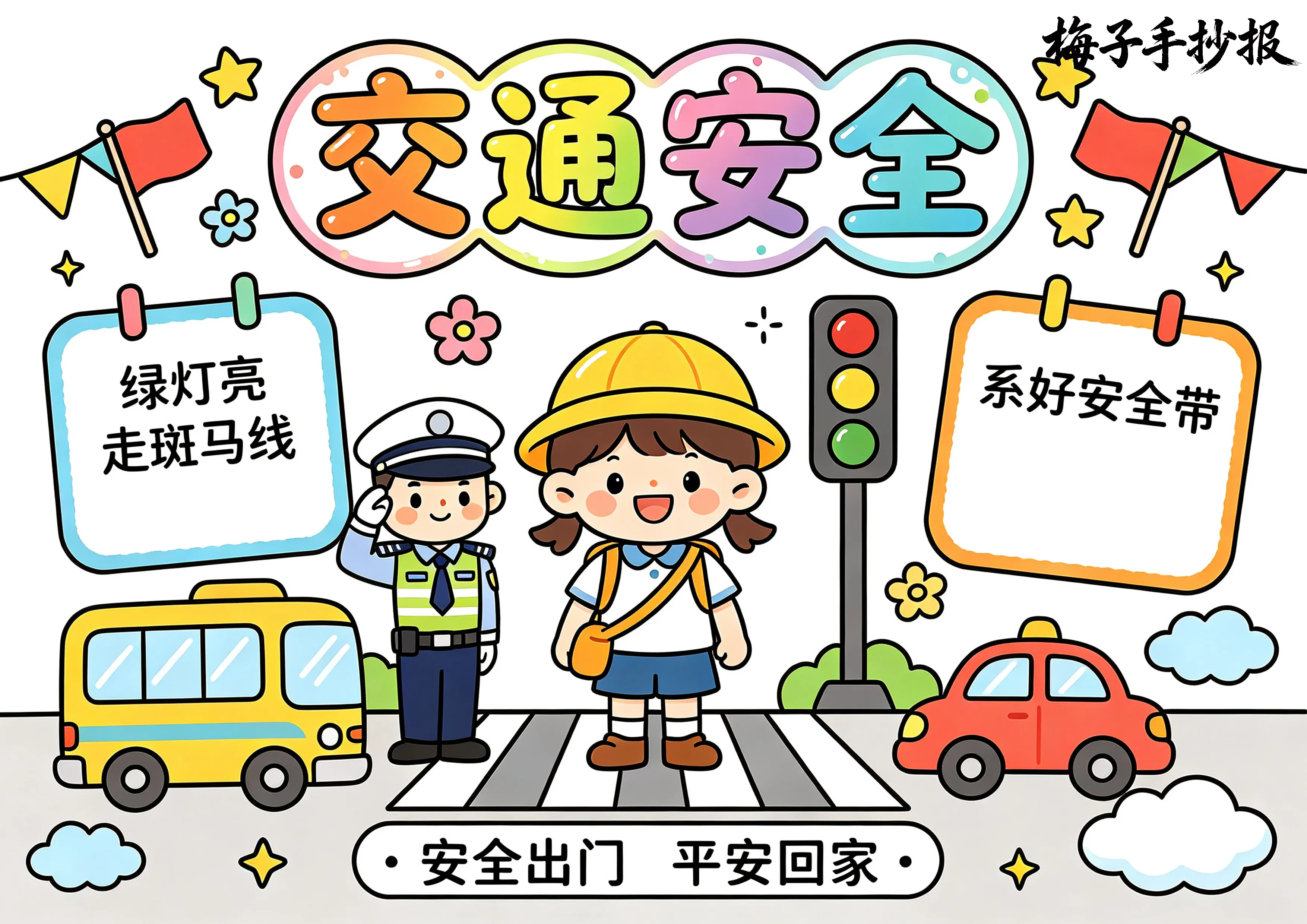 交通安全手抄报