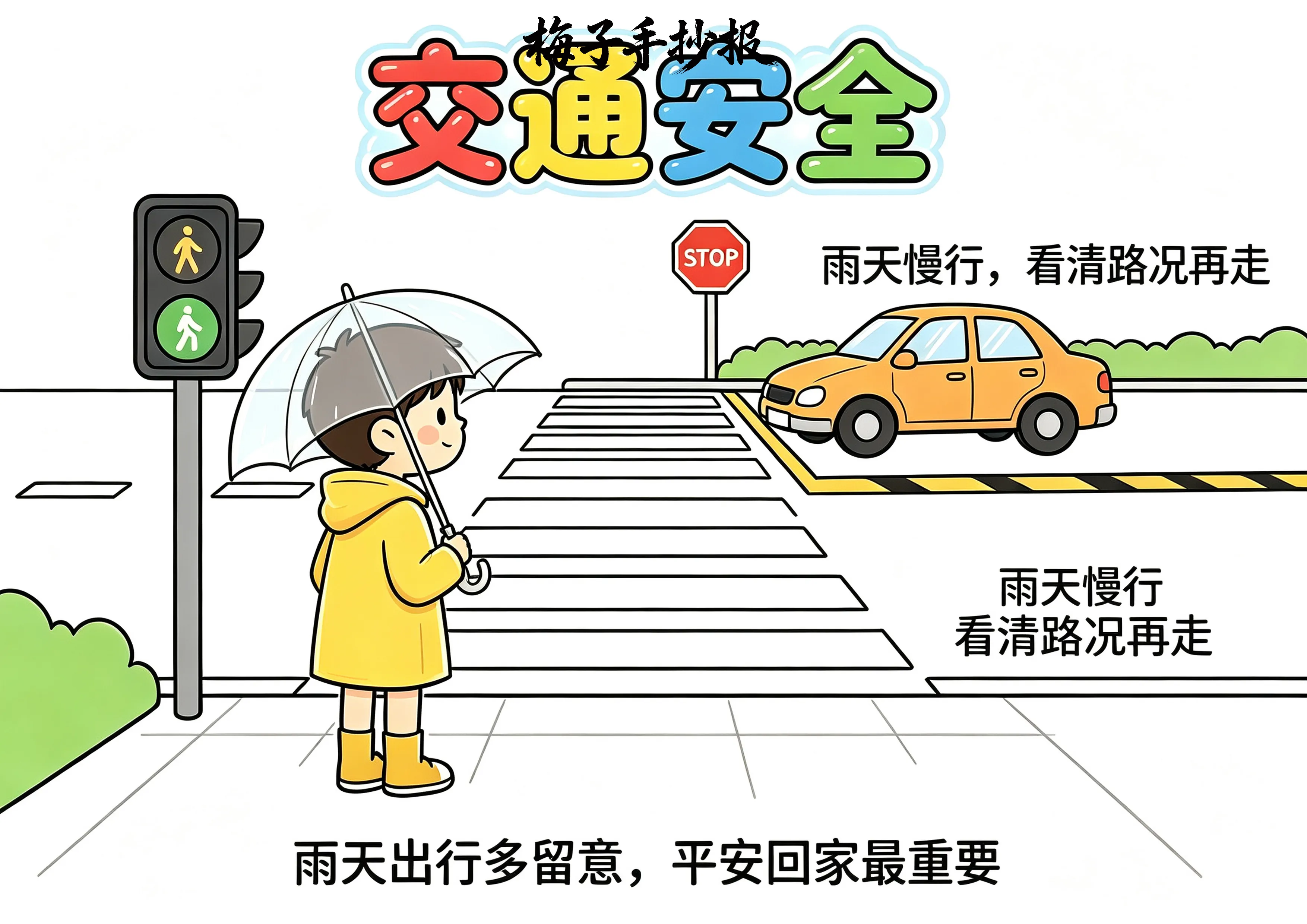 交通安全手抄报