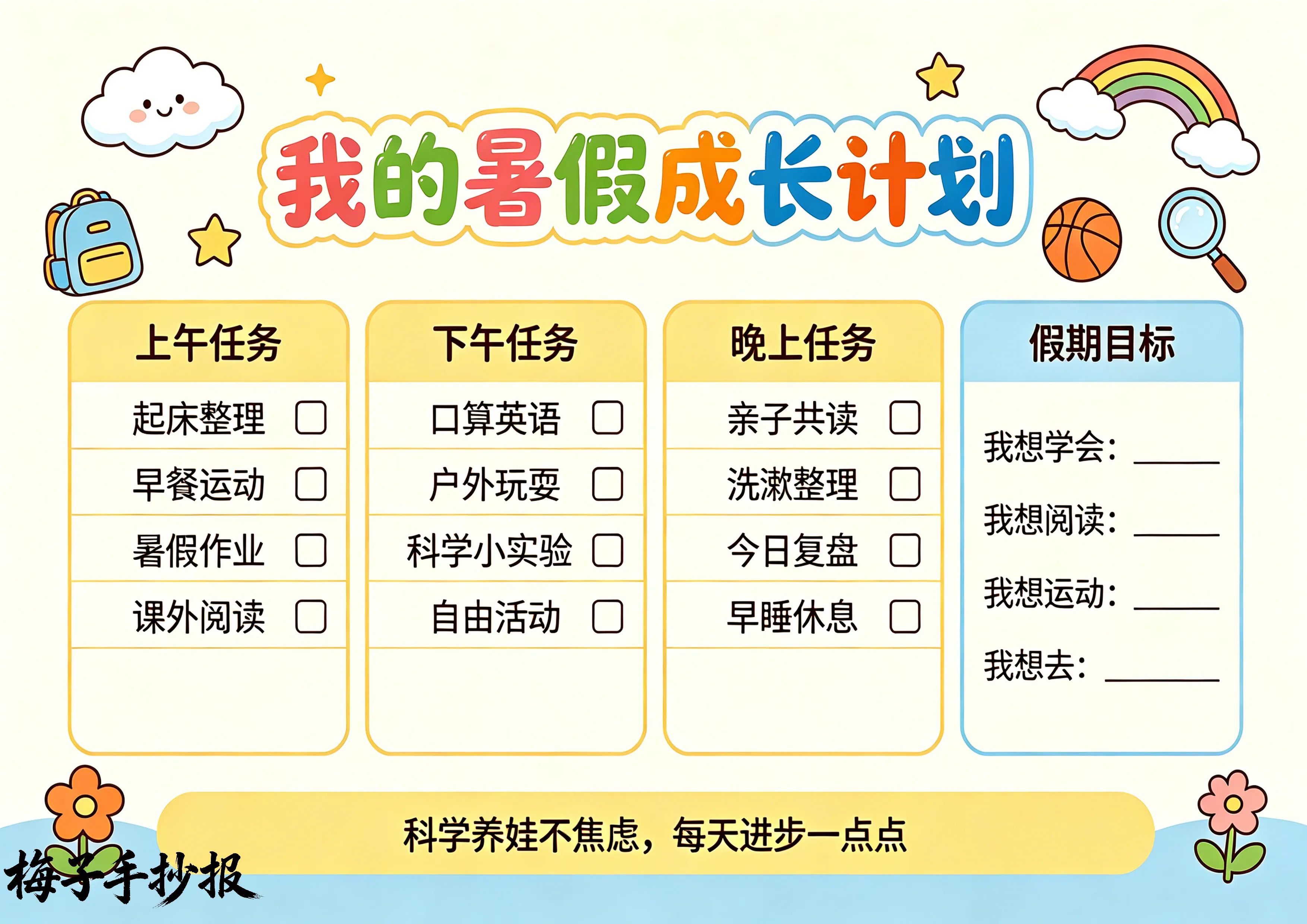 计划表手抄报