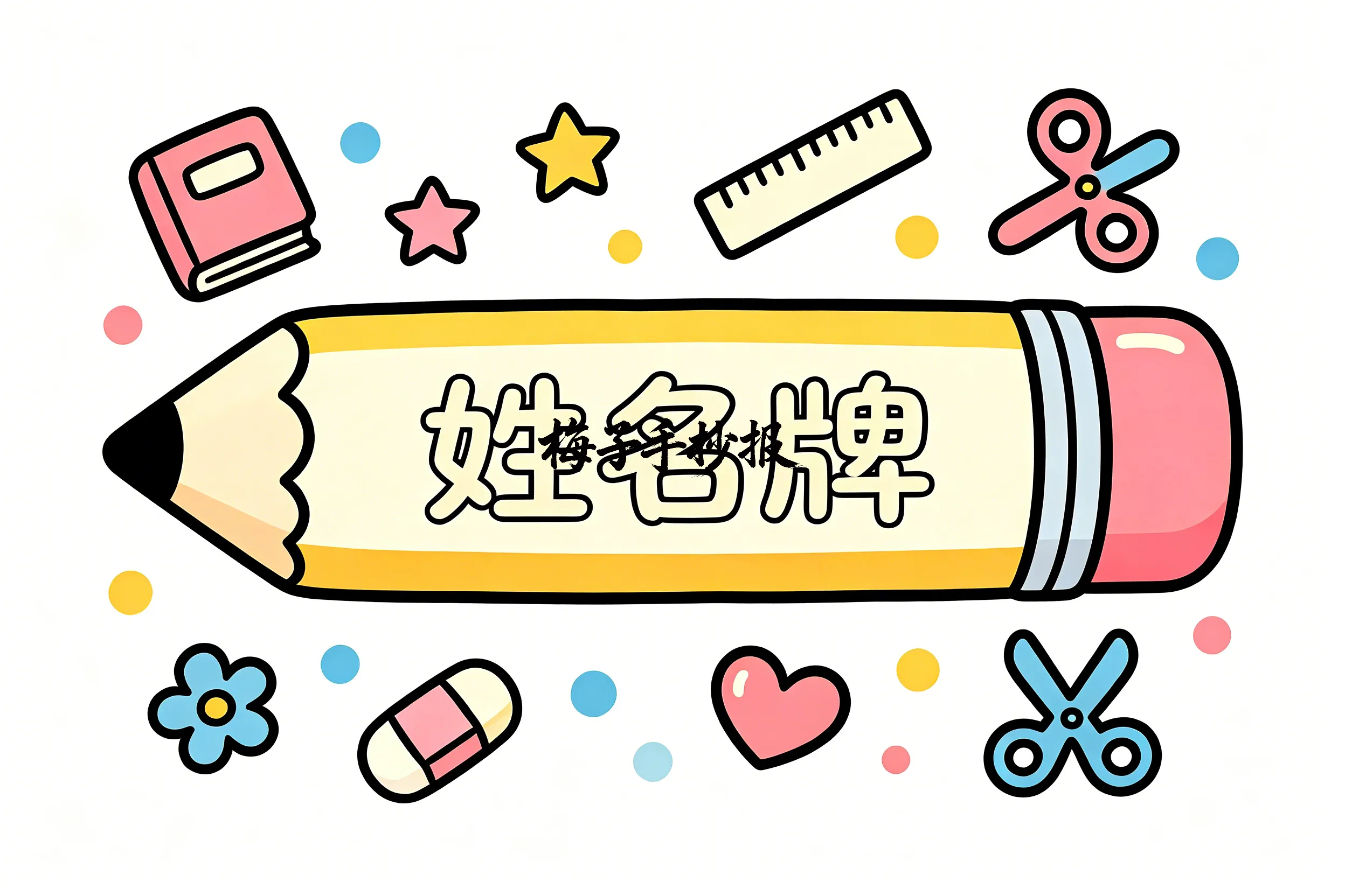 姓名牌手抄报