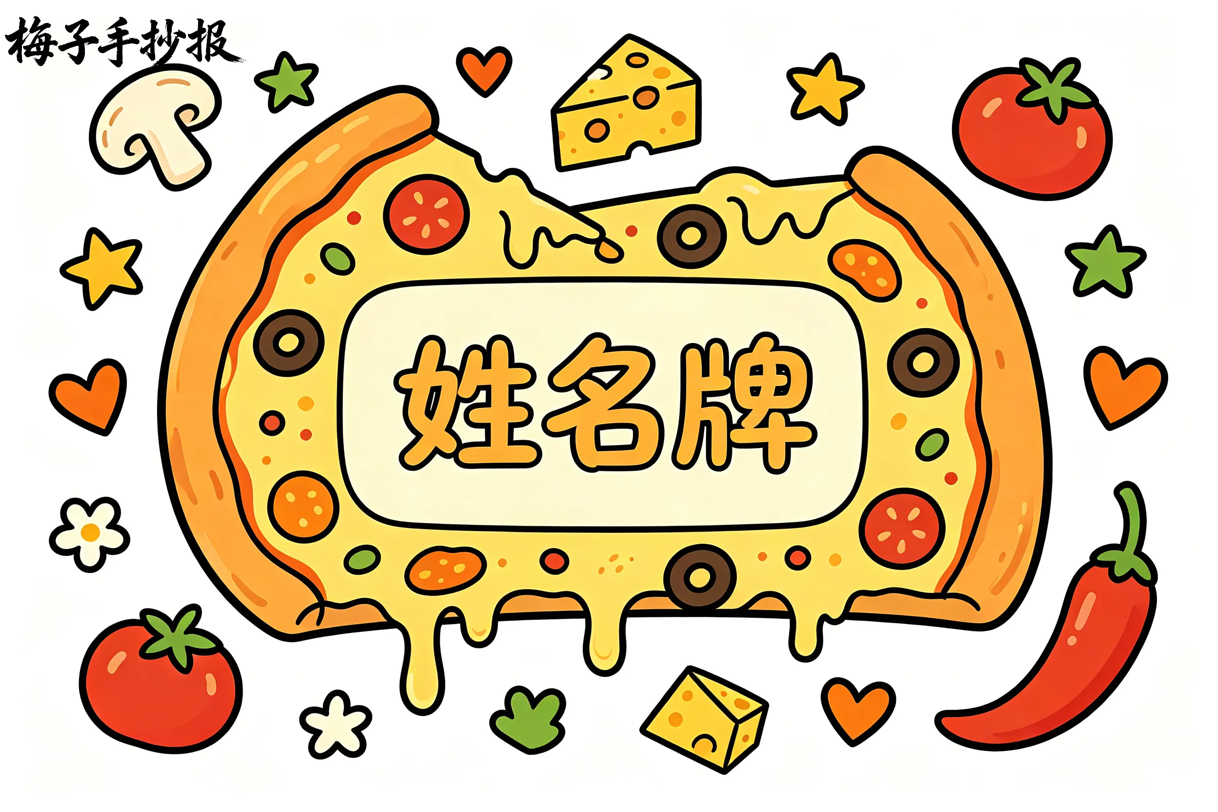 姓名牌手抄报