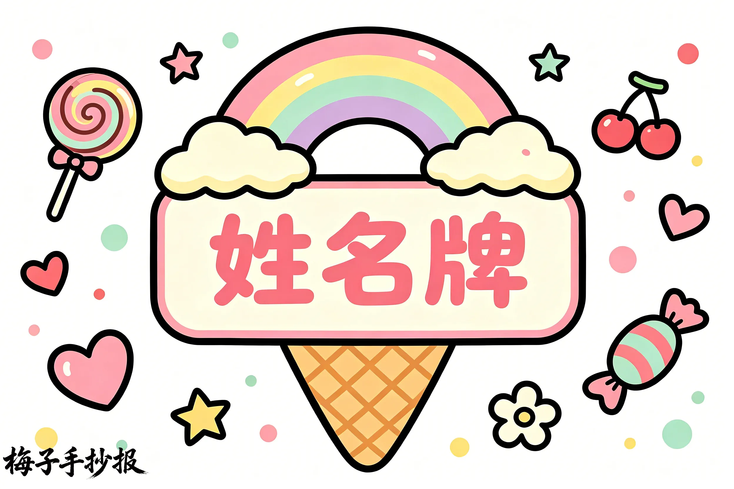 姓名牌手抄报