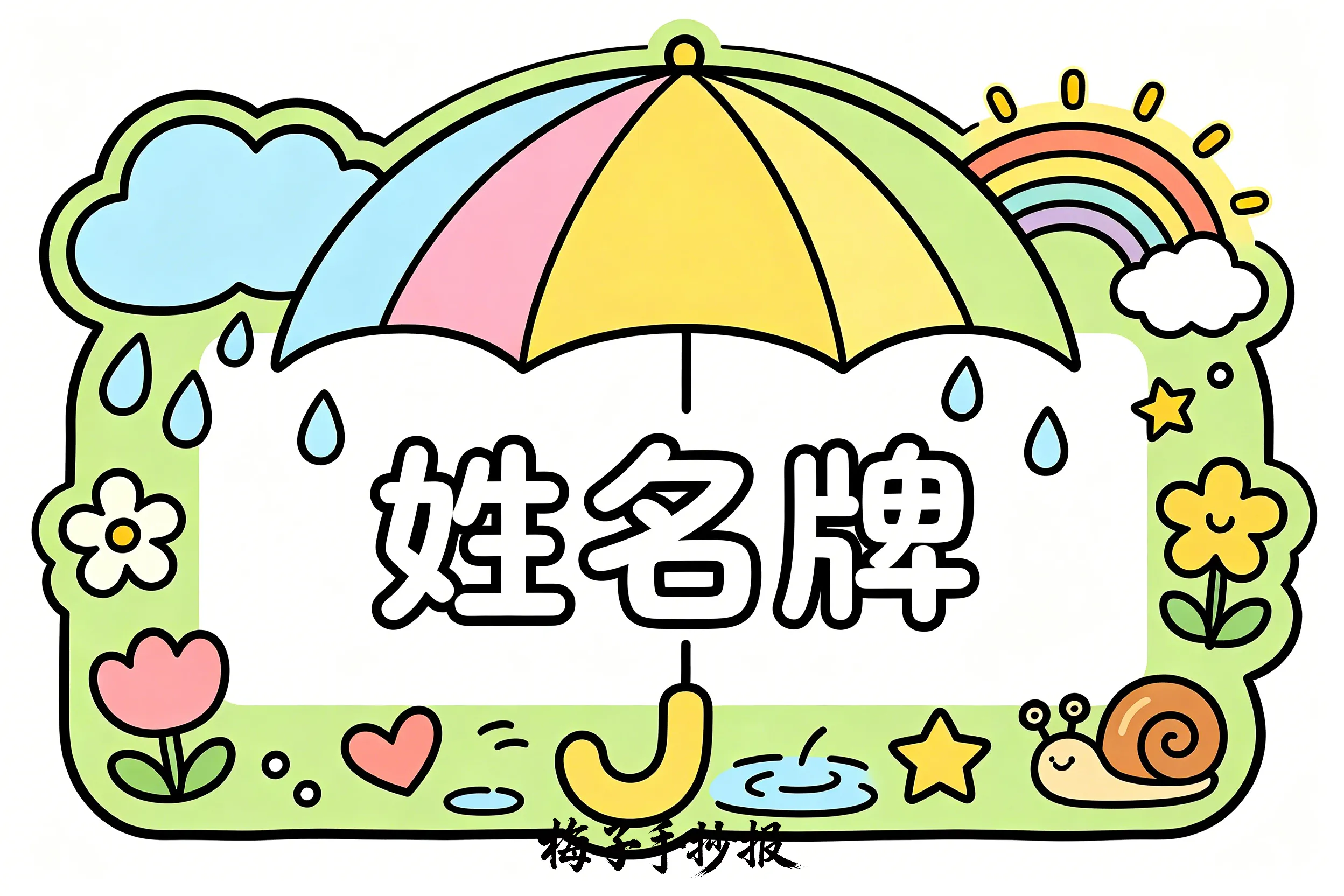 姓名牌手抄报