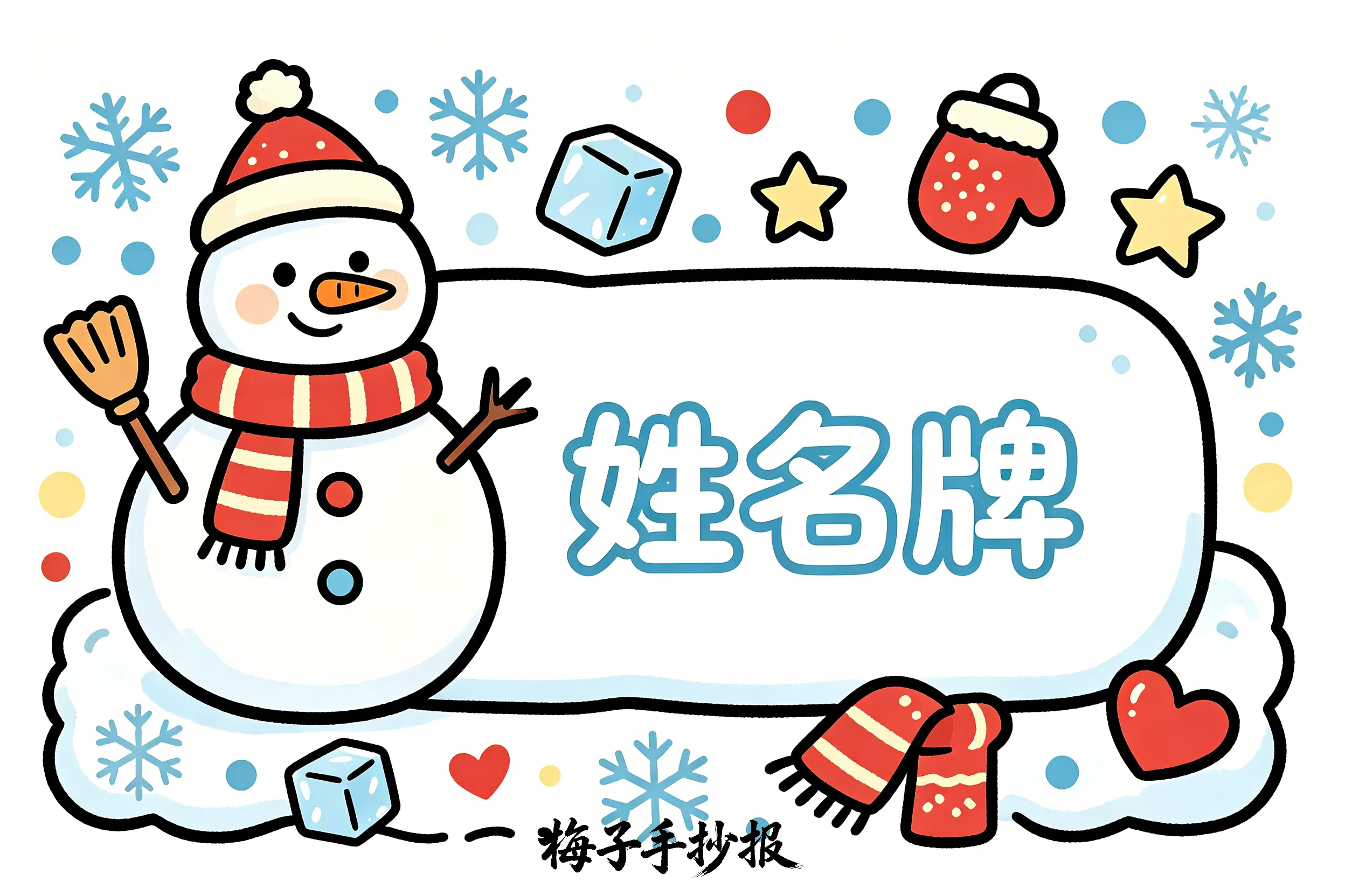 姓名牌手抄报
