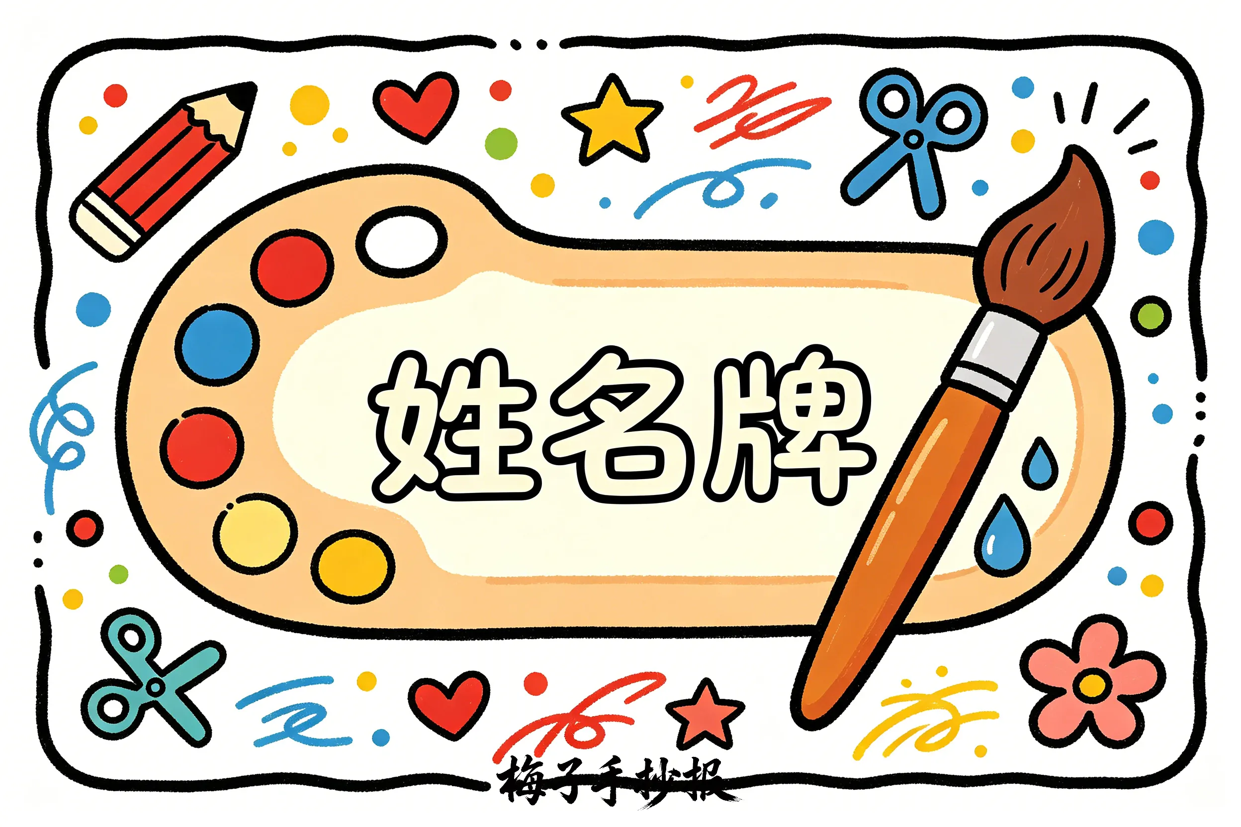 姓名牌手抄报