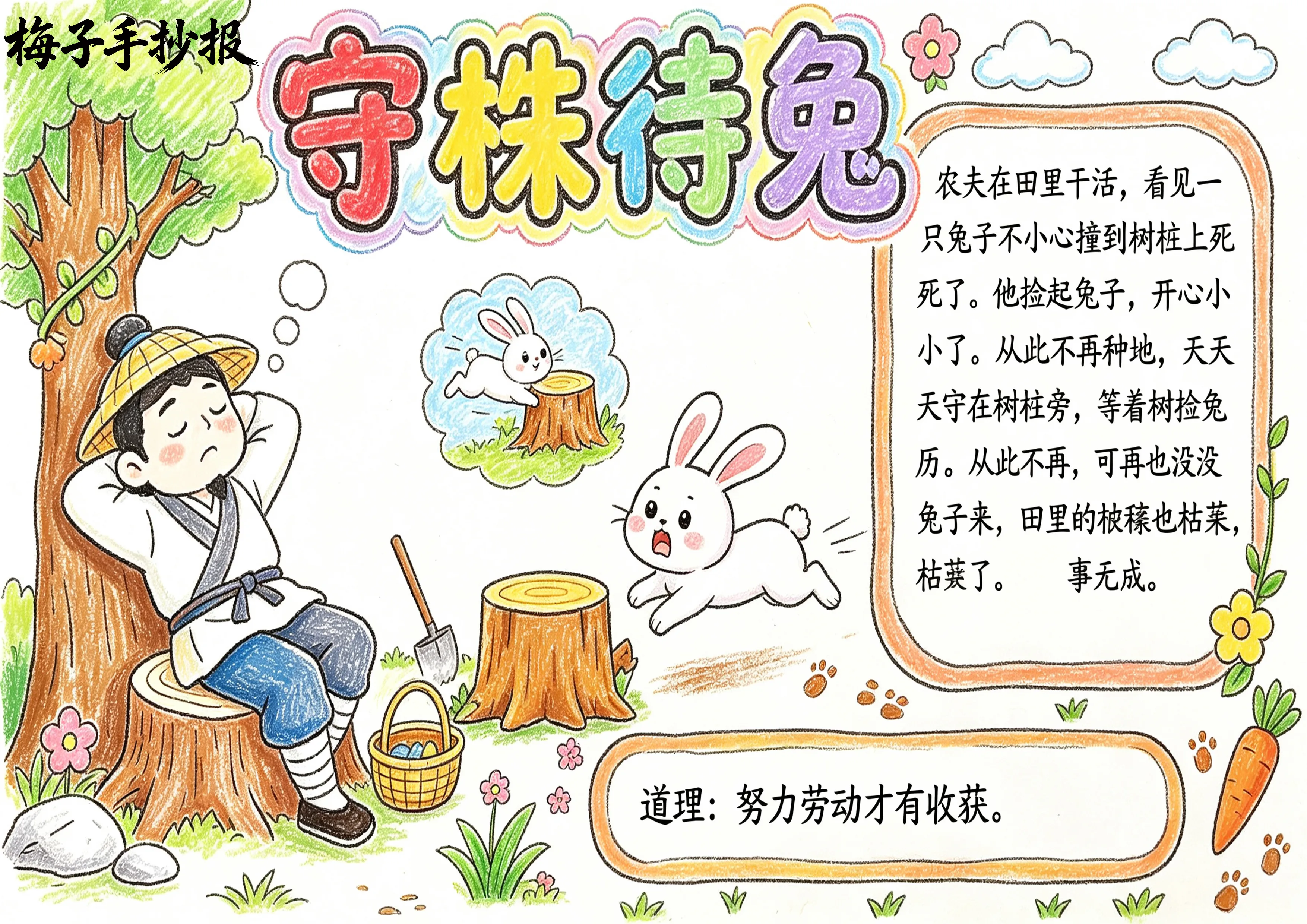 寓言故事手抄报